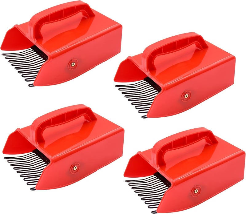 LFSEMINI Berry Picker, 4 Pack Berry Pickers and Rakes with Metallic Comb and Ergonomic Handle for Easier Berry Picking, Blueberry Rake Scoop for Blueberries, Lingonberries and Huckleberries - Image 1